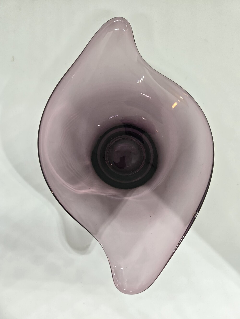 Vtg Viking Amethyst Epic Glass Console Bowl MCM